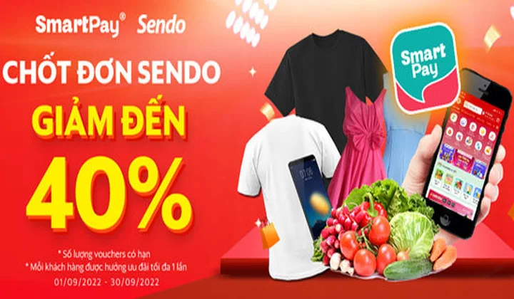 SmartPay giảm ngay tới 40% tại Sendo