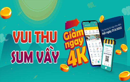 SmartPay tặng voucher 4K cho giao dịch quét mã từ 50K