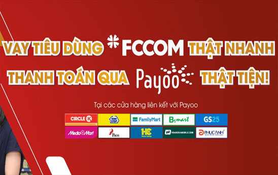 Thanh toán vay tiêu dùng FCCOM tiện lợi qua ứng dụng Payoo