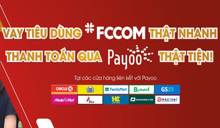 Thanh toán vay tiêu dùng FCCOM tiện lợi qua ứng dụng Payoo