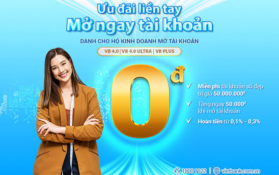 Vietbank tặng nhiều ưu đãi cho hộ kinh doanh và tiểu thương