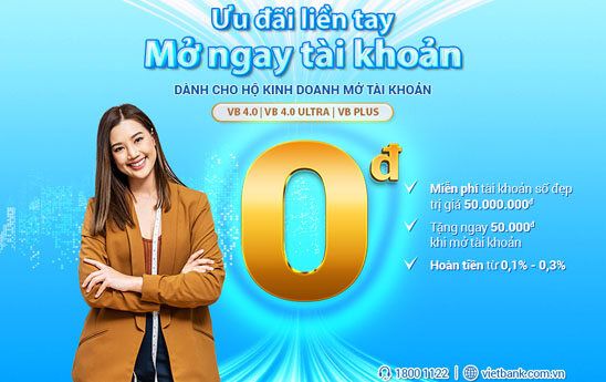 Vietbank tặng nhiều ưu đãi cho hộ kinh doanh và tiểu thương