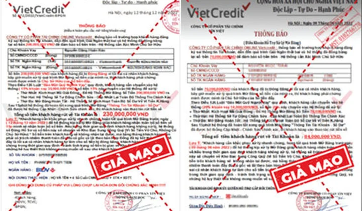 Vietcredit cảnh báo các thủ đoạn mạo danh lừa đảo khách hàng