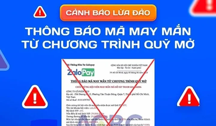 ZaloPay cảnh báo thủ đoạn lừa đảo mới