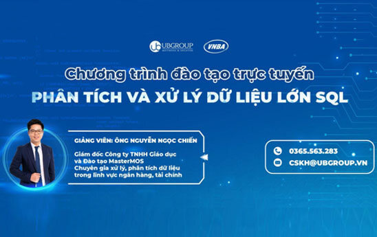 Mời tham dự khóa đào tạo trực tuyến “Phân tích và xử lý dữ liệu lớn với SQL”
