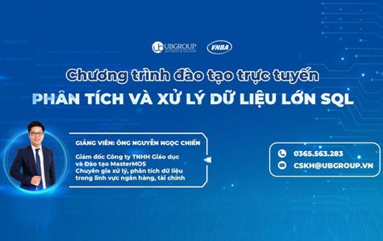 Mời tham dự khóa đào tạo trực tuyến “Phân tích và xử lý dữ liệu lớn với SQL”