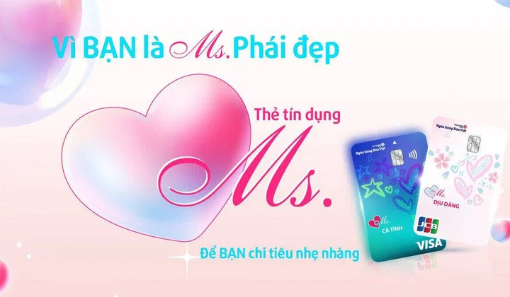 Thẻ tín dụng Ms dành cho phái đẹp, ưu đãi lên tới 10% chỉ có ở BVBank