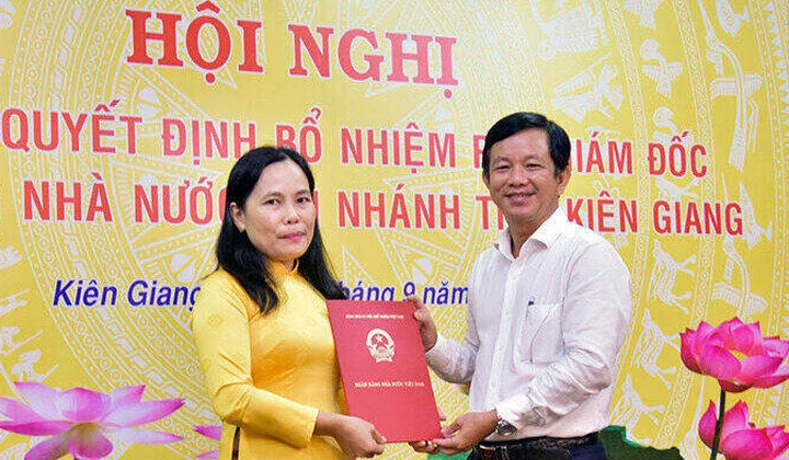 Bổ nhiệm Phó Giám đốc Ngân hàng Nhà nước Việt Nam, chi nhánh tỉnh Kiên Giang