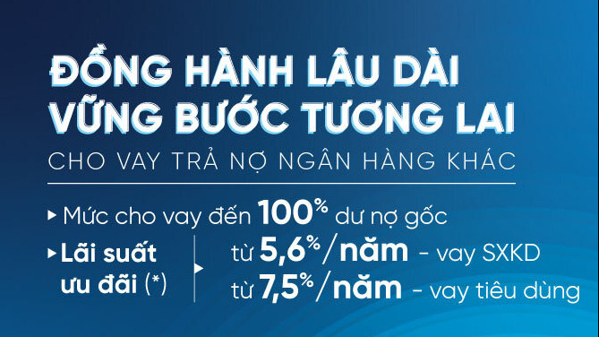 VietinBank cho vay trả nợ ngân hàng khác với lãi suất ưu đãi từ 5,6%/năm
