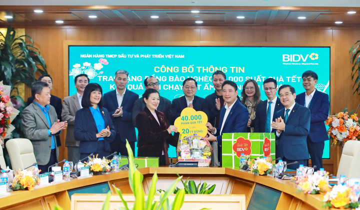 BIDV dành 20 tỷ đồng tặng quà Tết cho đồng bào nghèo Xuân Giáp Thìn 2024