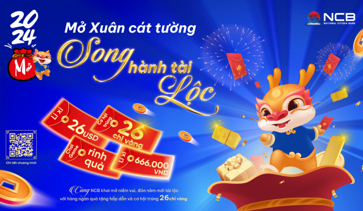 NCB triển khai loạt chương trình ưu đãi hấp dẫn dịp năm mới 2024