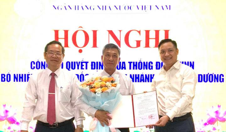 Tái bổ nhiệm Giám đốc Ngân hàng Nhà nước Việt Nam, chi nhánh tỉnh Bình Dương