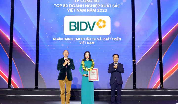 BIDV giữ vững vị trí Top 50 doanh nghiệp xuất sắc Việt Nam năm 2023