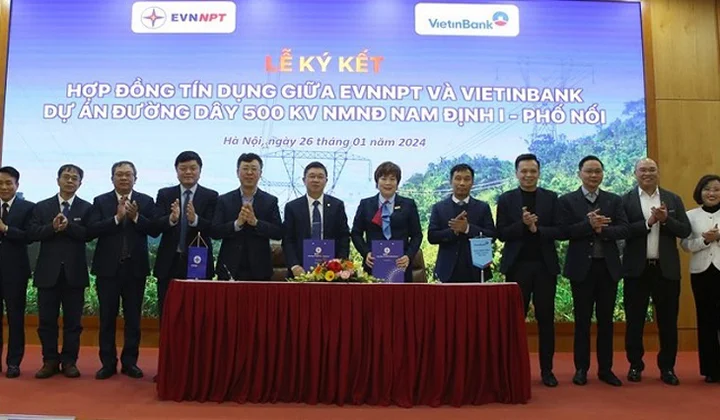 VietinBank tài trợ tín dụng 3.875 tỷ đồng cho EVNNPT