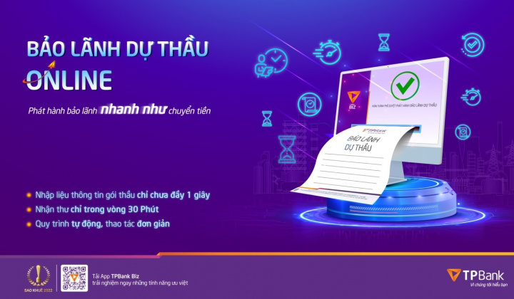 TPBank ra mắt tính năng bảo lãnh Dự thầu Online siêu tốc cho doanh nghiệp