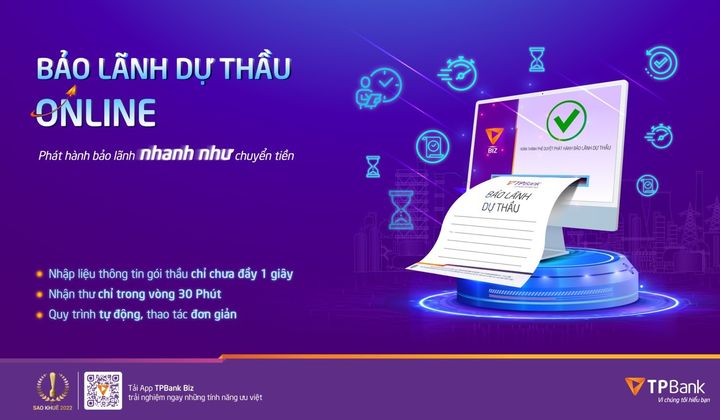 TPBank ra mắt tính năng bảo lãnh Dự thầu Online siêu tốc cho doanh nghiệp