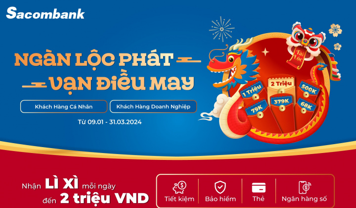 Sacombank tri ân khách hàng dịp Tết Nguyên đán 2024