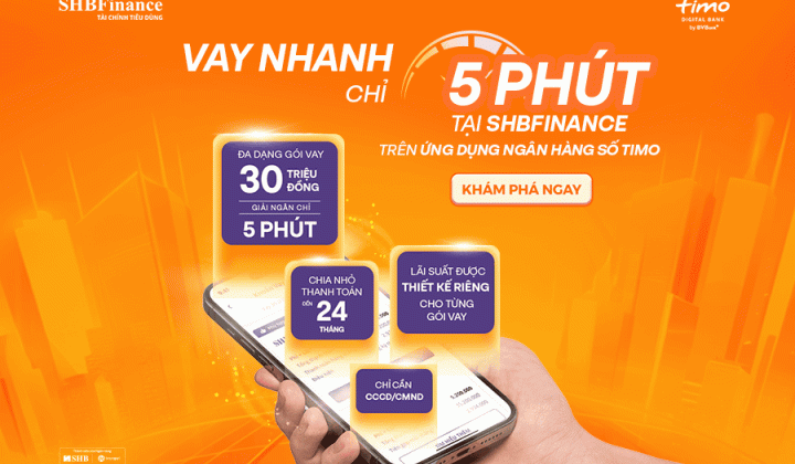 SHBFinance ra mắt sản phẩm vay nhanh chỉ 5 phút trên ngân hàng số Timo