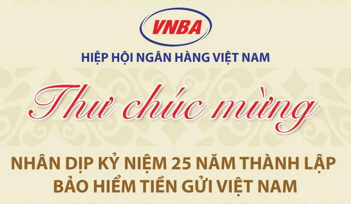 Hiệp hội Ngân hàng Việt Nam chúc mừng Bảo hiểm tiền gửi Việt Nam nhân dịp kỷ niệm 25 năm thành lập