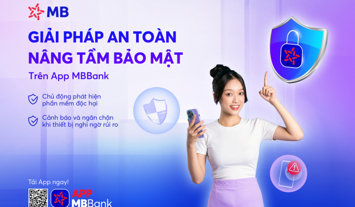 App MBBank chủ động chặn phần mềm độc hại chiếm quyền trên điện thoại