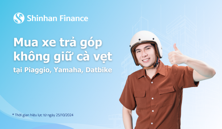 Shinhan Finance cho khách vay mua xe trả góp với lãi suất chỉ từ 0%