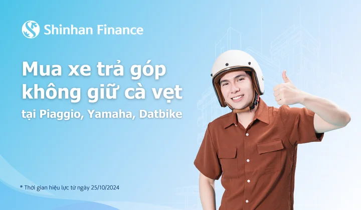 Shinhan Finance cho khách vay mua xe trả góp với lãi suất chỉ từ 0%