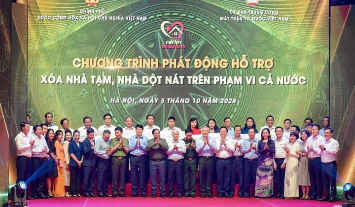 Ngành ngân hàng ủng hộ 1000 tỷ đồng xóa nhà tạm, nhà dột nát