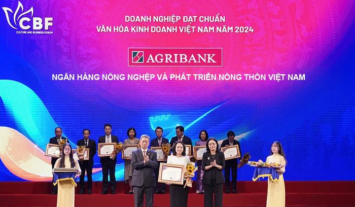 Agribank đạt chuẩn Văn hóa kinh doanh Việt Nam năm 2024