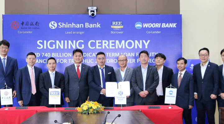 3 ngân hàng hợp vốn 740 tỷ đồng tài trợ cho dự án Thủy điện Trà Khúc 2