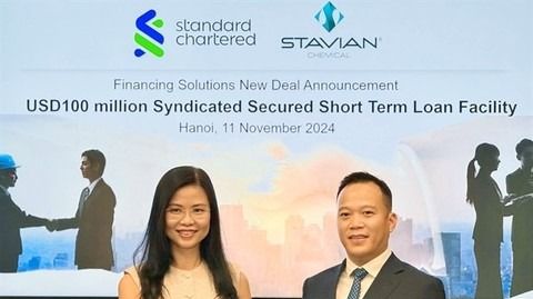 Standard Chartered arranges a US$100 million syndicated loan for Stavian Chemical