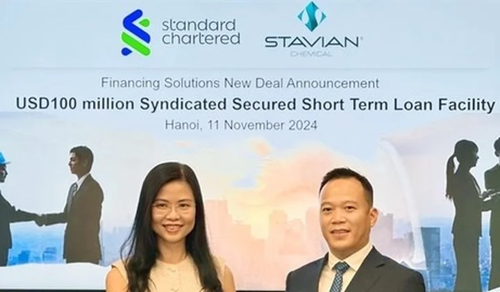 Standard Chartered arranges a US$100 million syndicated loan for Stavian Chemical