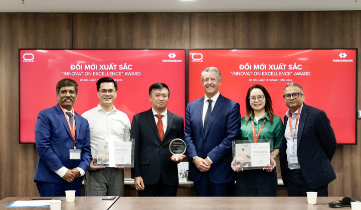 Techcombank nhận giải thưởng sáng tạo xuất sắc từ Oracle