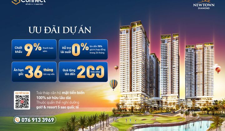 SeABank cho khách vay mua căn hộ dự án Newtown Diamond với lãi suất 0%