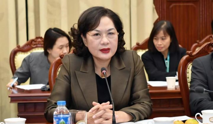 Thống đốc Nguyễn Thị Hồng làm việc với Đoàn cán bộ của Quỹ Tiền tệ Quốc tế