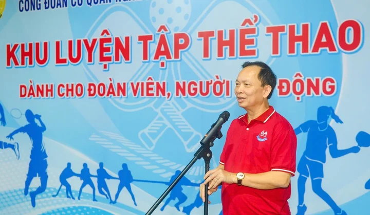 Công đoàn Cơ quan Ngân hàng Trung ương khai trương khu luyện tập thể thao