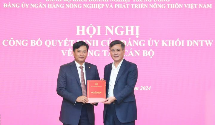 Đồng chí Phạm Toàn Vượng được giao phụ trách Đảng bộ Agribank