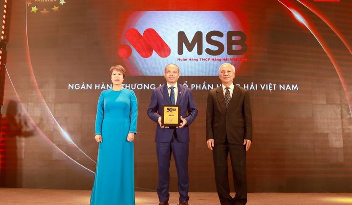 MSB vào TOP 50 công ty kinh doanh hiệu quả nhất Việt Nam năm 2024