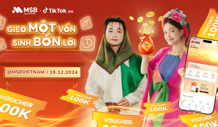 MSB tặng quà cho khách mở mới tài khoản và thực hiện các giao dịch