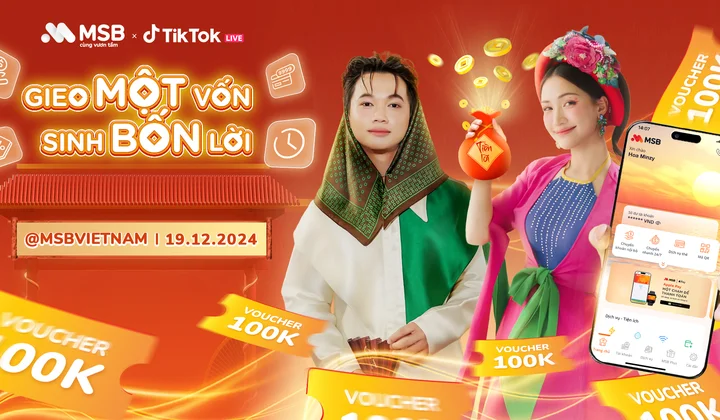 MSB tặng quà cho khách mở mới tài khoản và thực hiện các giao dịch