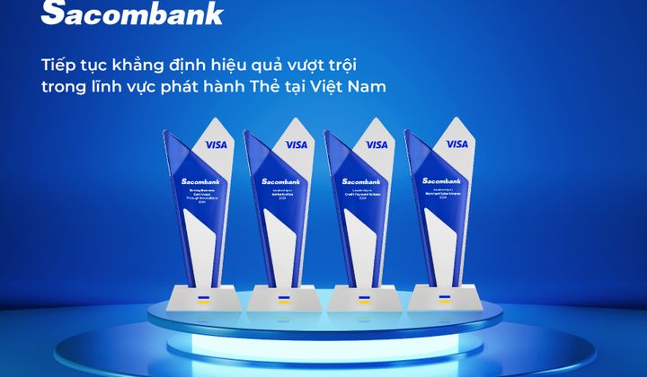Sacombank nhận 9 giải thưởng từ các tổ chức thẻ