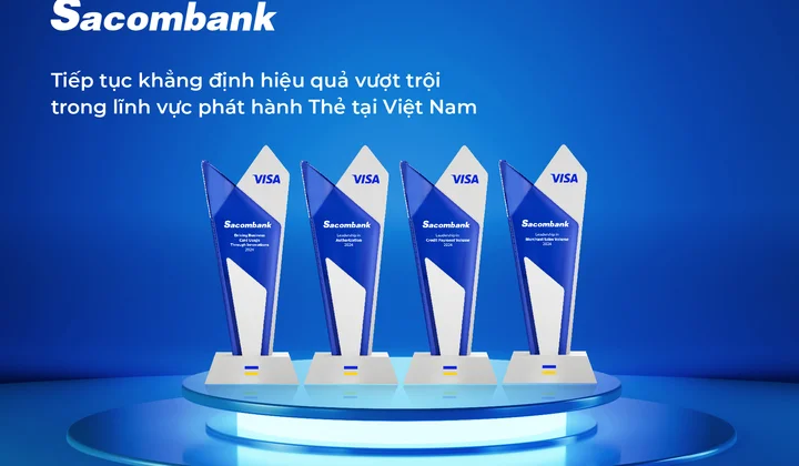 Sacombank nhận 9 giải thưởng từ các tổ chức thẻ