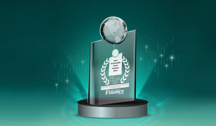 BIDV nhận giải thưởng quốc tế về phát hành trái phiếu bền vững