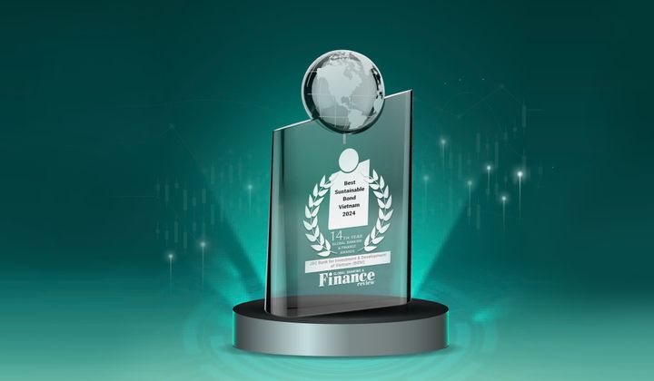 BIDV nhận giải thưởng quốc tế về phát hành trái phiếu bền vững