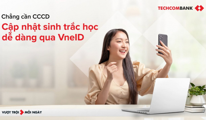 Hướng dẫn cập nhật sinh trắc học trên Techcombank Mobile thông qua VNeID