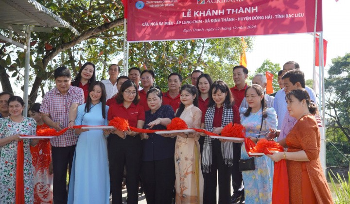 Agribank tài trợ xây cầu giao thông nông thôn tại tỉnh Bạc Liêu