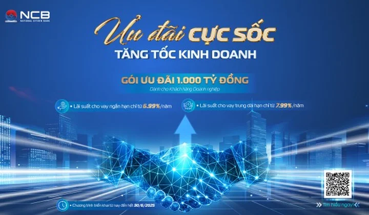 NCB dành 1000 tỷ đồng cho doanh nghiệp SMEs vay lãi suất từ 6,99%/năm