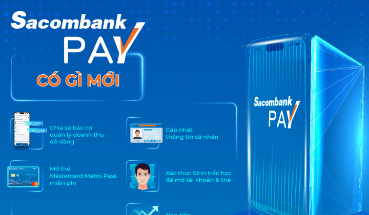 Sacombank Pay ra mắt phiên bản mới với nhiều tính năng nổi bật