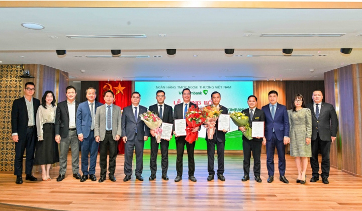 Vietcombank điều động và bổ nhiệm 04 cán bộ quản lý tại Trụ sở chính