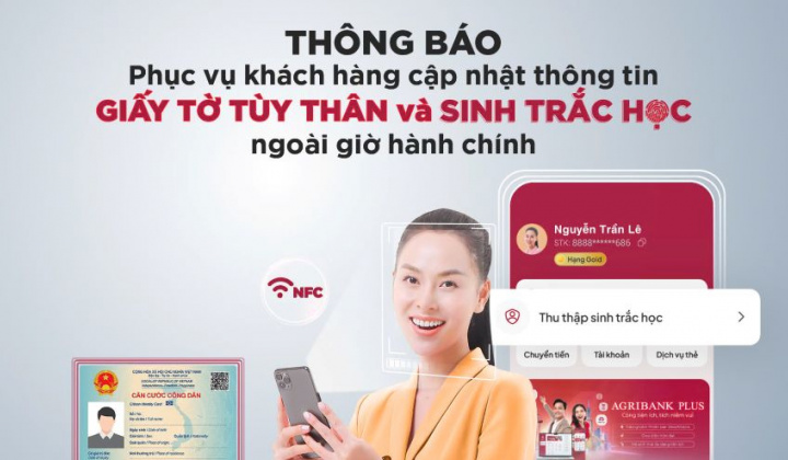Agribank hỗ trợ khách hàng cập nhật sinh trắc học ngoài giờ hành chính