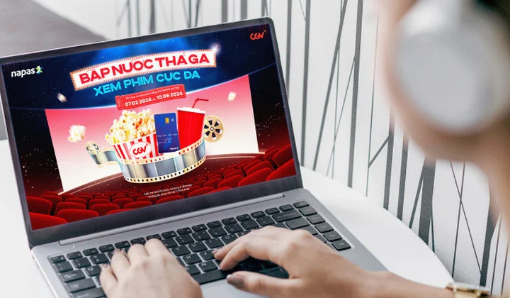 Chủ thẻ Napas được tặng kèm bắp, nước khi mua vé tại CGV
